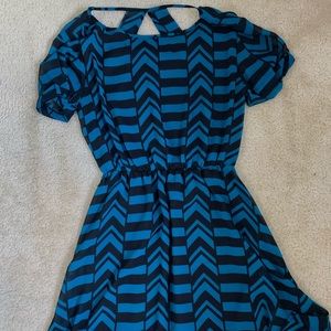 Blue and black fancy-causal dress!